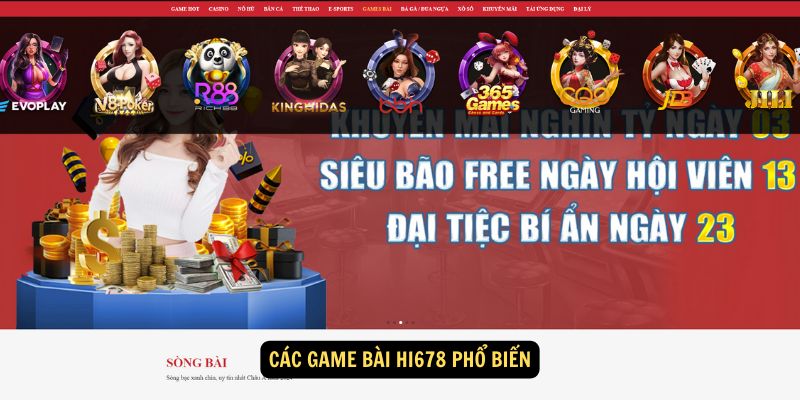 Game Bài hi678: Khám phá thế giới giải trí đỉnh cao 5 Các game bài hi678 phổ biến